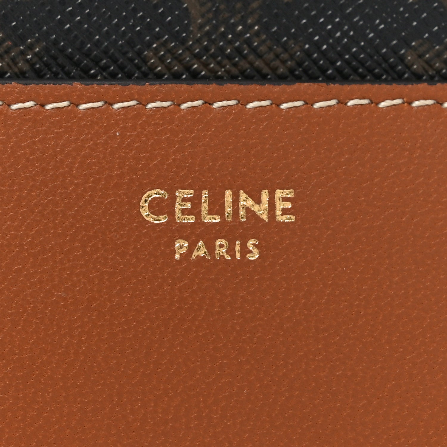 Celine Triomphe Canvas Zipped Card Holder Tan 6 of 8