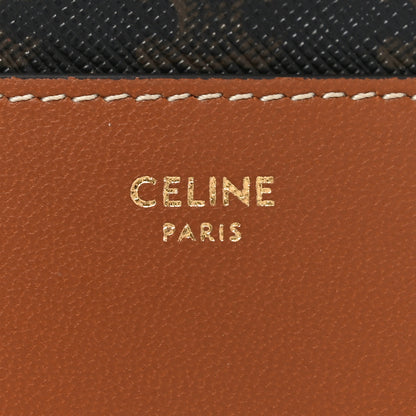 Celine Triomphe Canvas Zipped Card Holder Tan 6 of 8