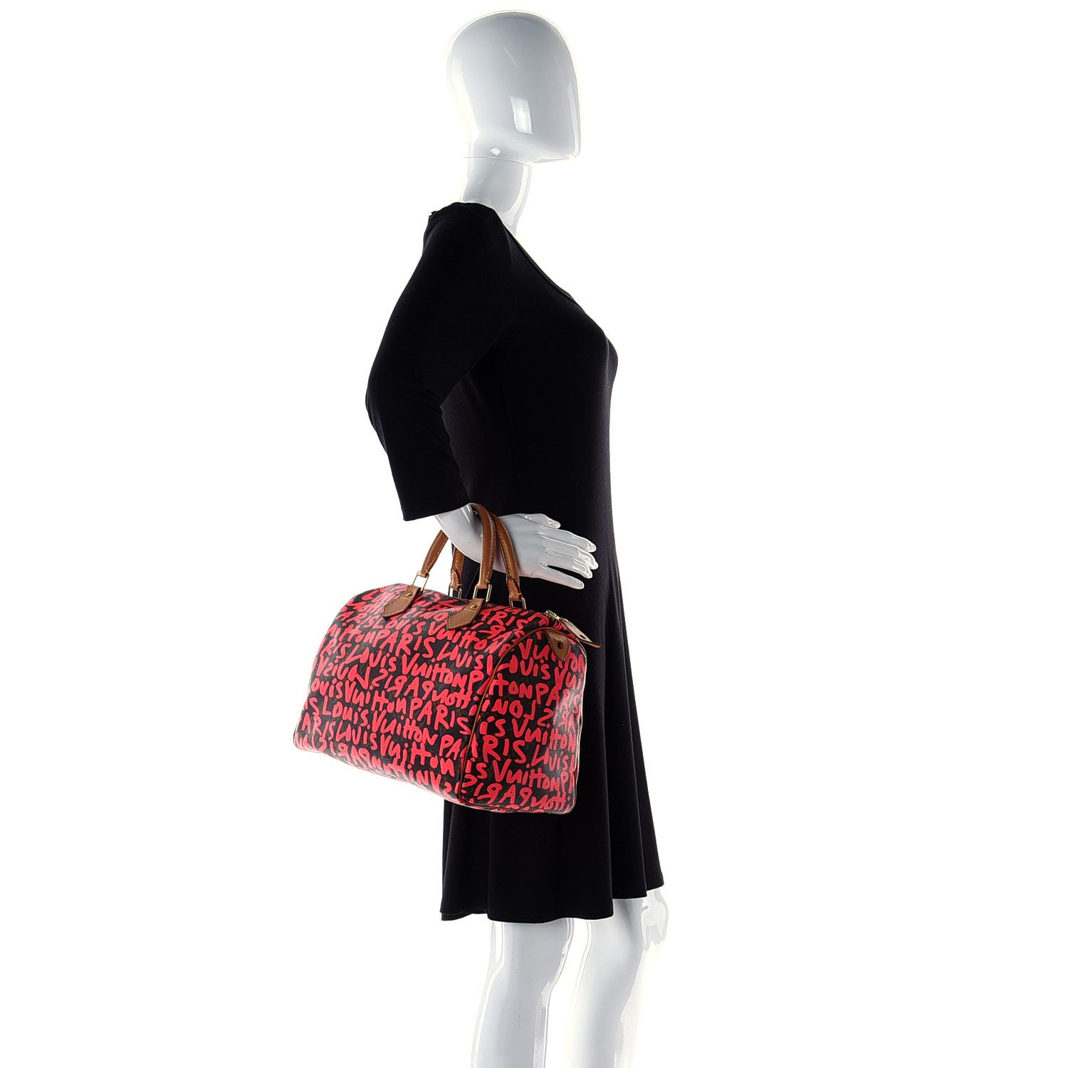Louis Vuitton Monogram Graffiti Speedy 30 Fuchsia 3 of 10
