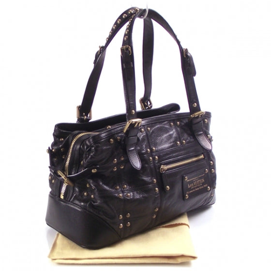 Louis Vuitton Lambskin Riveting Black 3 of 9