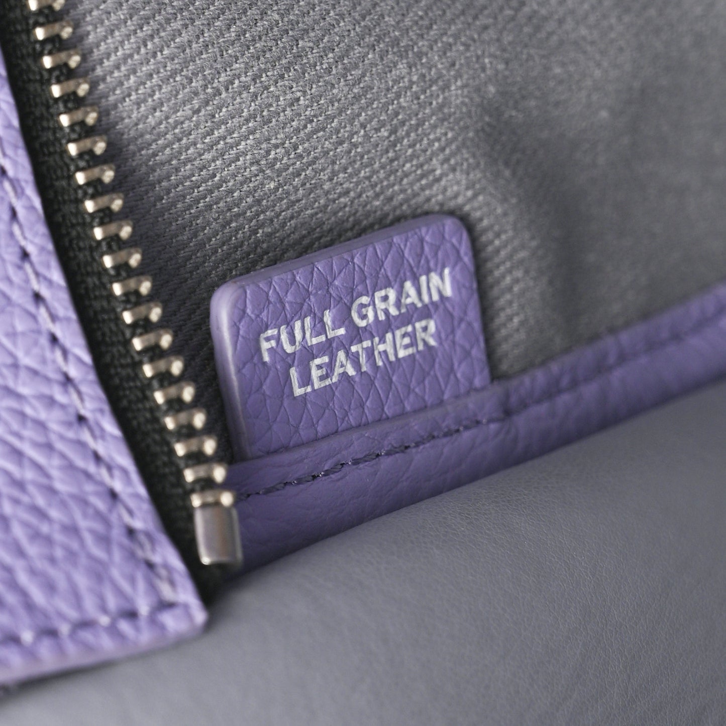 Grained Calfskin Mini The Tote Bag Purple