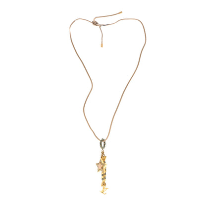 Louis Vuitton Crystal Enamel Candy Star Charm Necklace Gold Multicolor 3 of 7