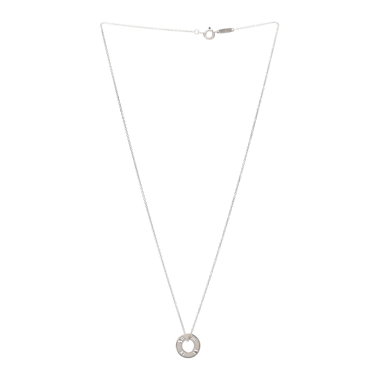 Tiffany Sterling Silver Atlas Pendant Necklace 3 of 4