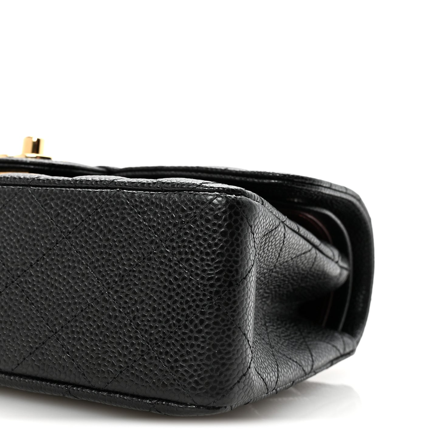 Caviar Quilted Small Double Flap Black