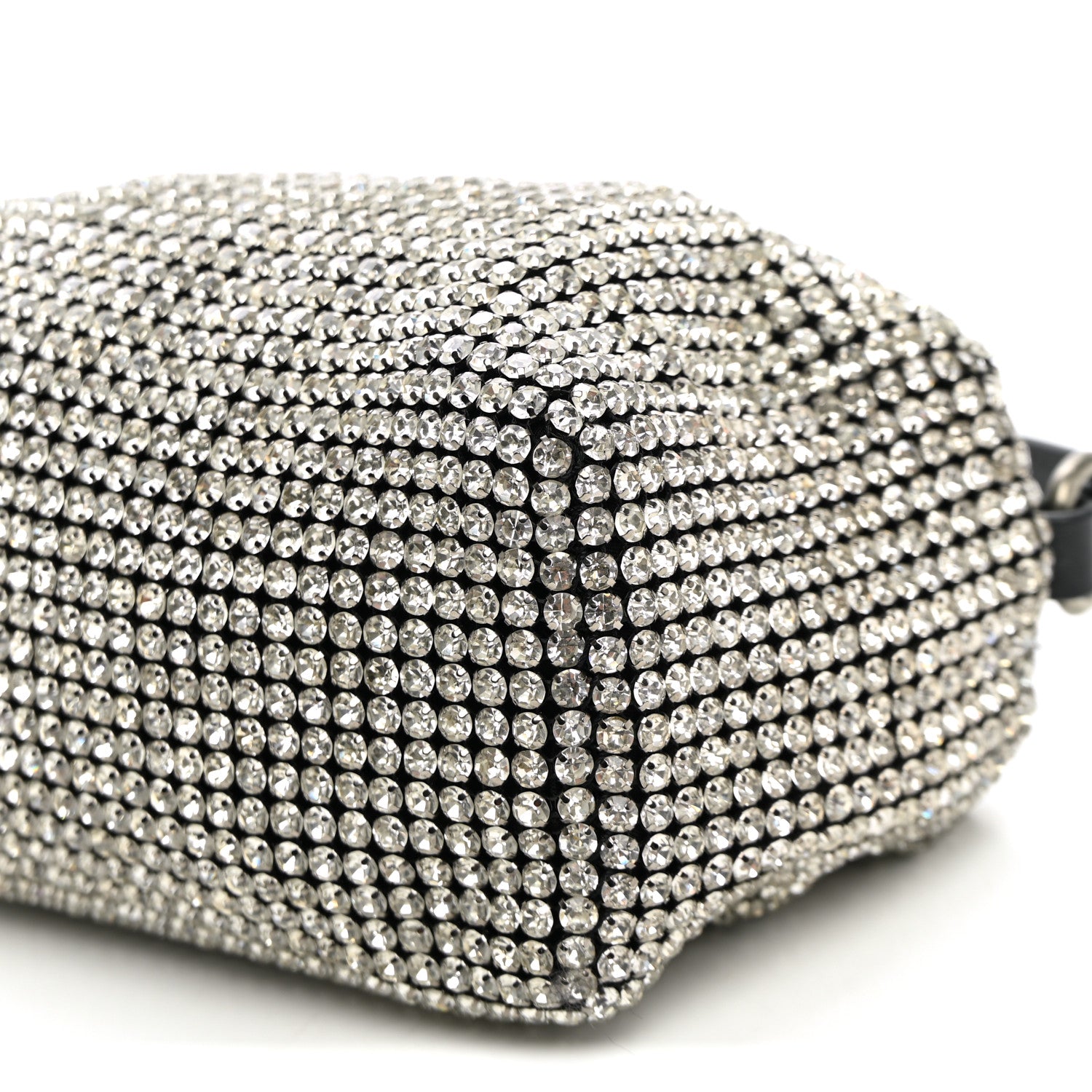 Alexander Wang Mesh Crystal Rhinestone Mini Heiress Pouch Black