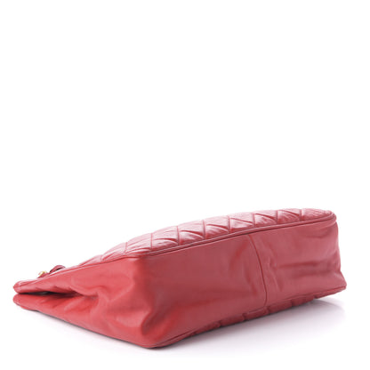 Chanel Lambskin Quilted Tote Red 4 of 15