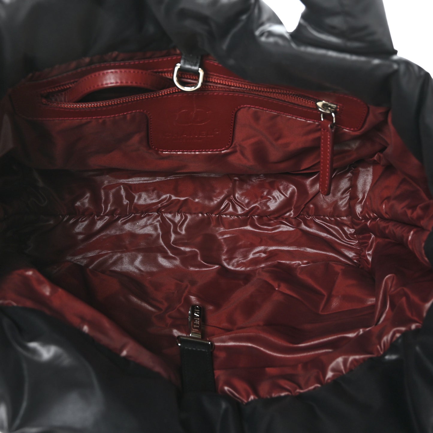 Nylon Quilted Small Coco Cocoon Tote Black