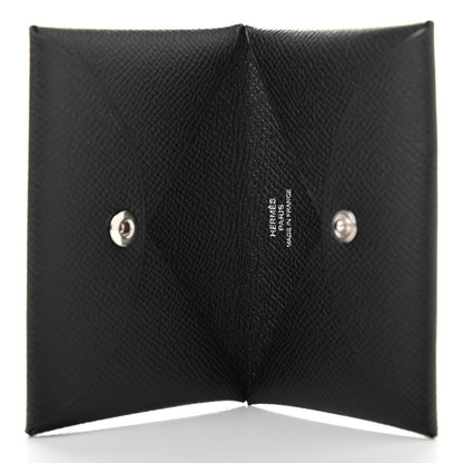 Hermes Epsom Calvi Card Case Black 5 of 7