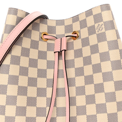 Louis Vuitton Damier Azur Neonoe MM Eau De Rose 7 of 9