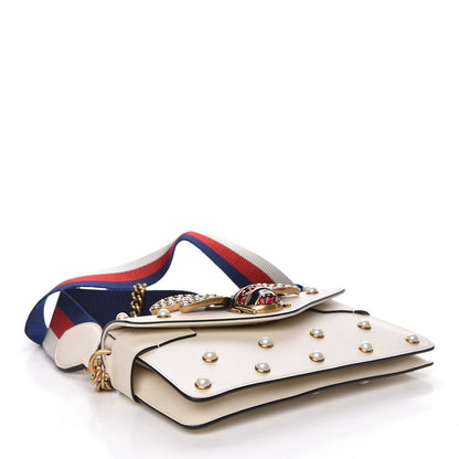 Gucci Nappa Pearl Studded Mini Queen Margaret Broadway Shoulder Bag Mystic White 4 of 11