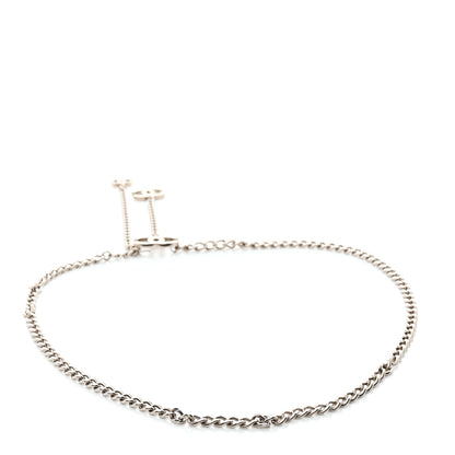 Chanel Enamel CC Chain Logo Belt Silver White 2 of 3