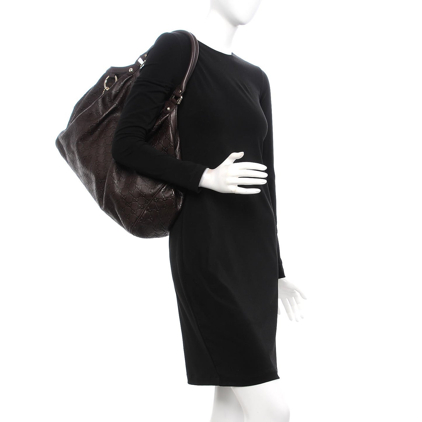 Guccissima Signature Large Sukey Tote Chocolate