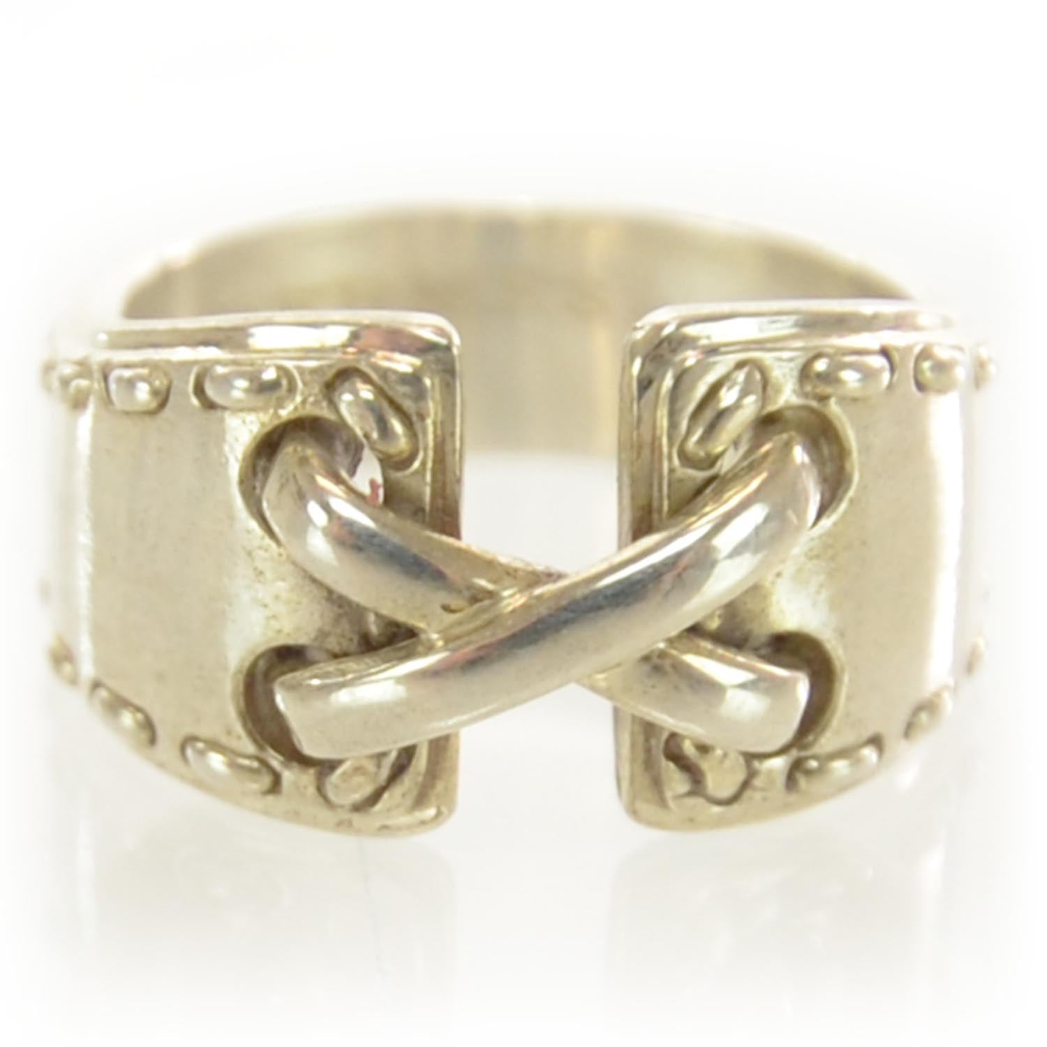 Hermes Sterling Silver Mexico PM Ring 5 1 of 5