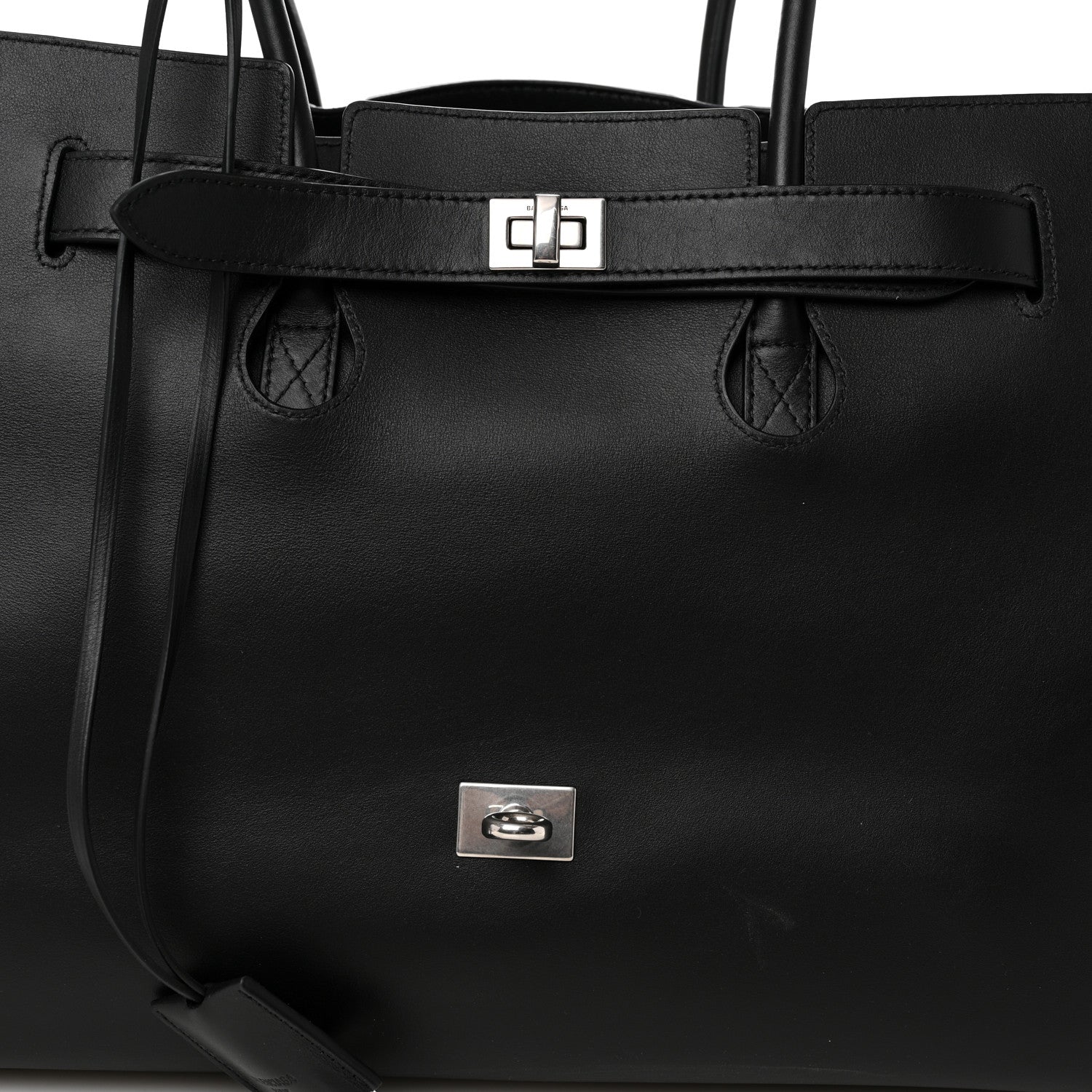 Balenciaga Smooth Calfskin Medium Bel Air Carry All Bag Black 7 of 9