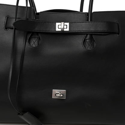Balenciaga Smooth Calfskin Medium Bel Air Carry All Bag Black 7 of 9