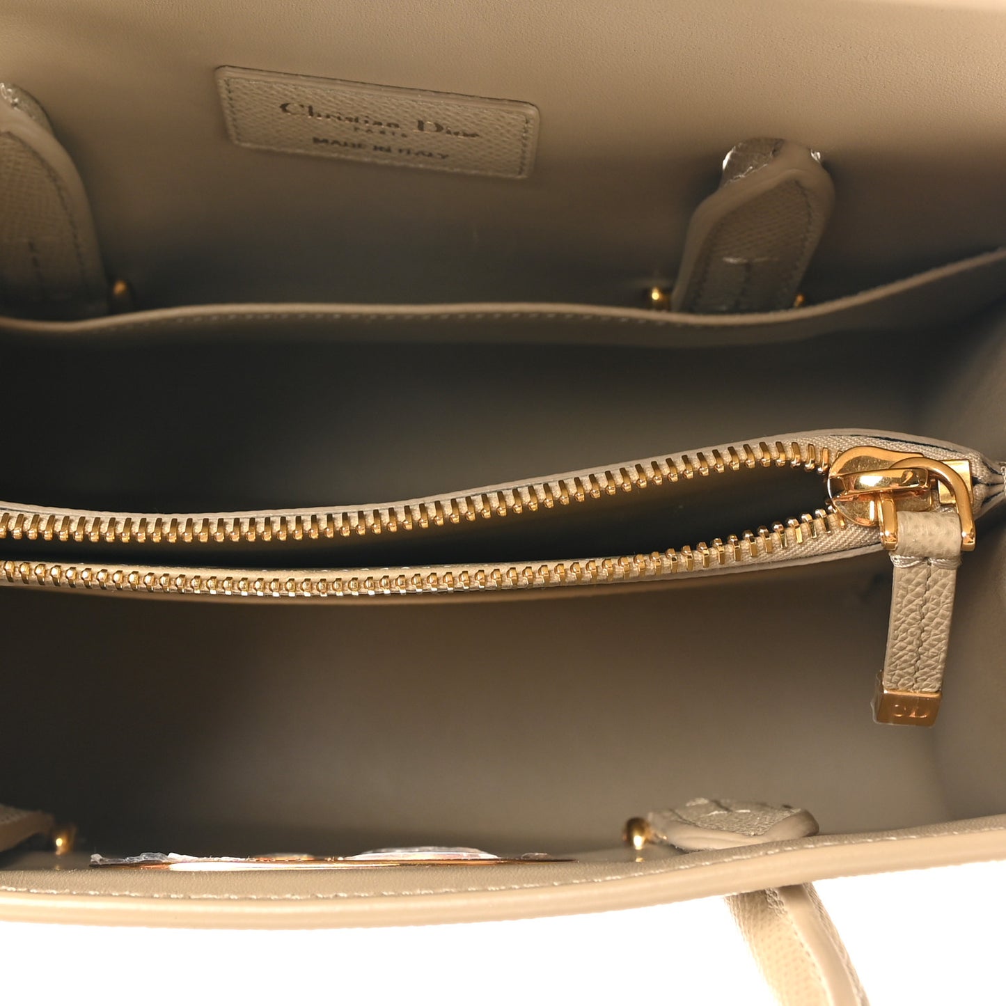 Grained Calfskin Medium St. Honore Tote Beige