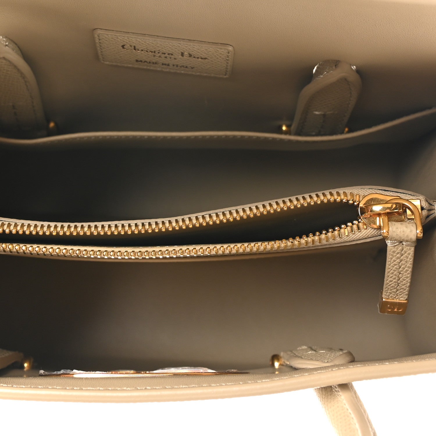 Christian Dior Grained Calfskin Medium St. Honore Tote Beige 5 of 9