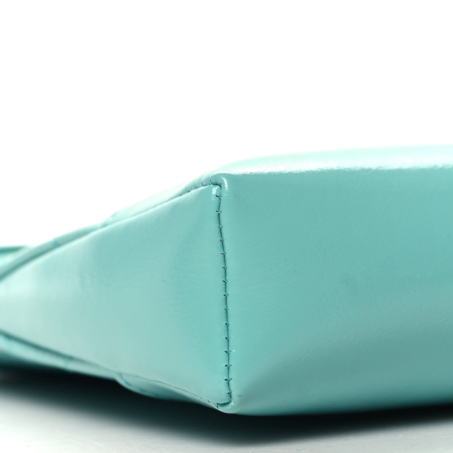 Chanel Shiny Crumpled Calfskin Quilted Nano 31 Shopping Bag Turquoise 9 of 11