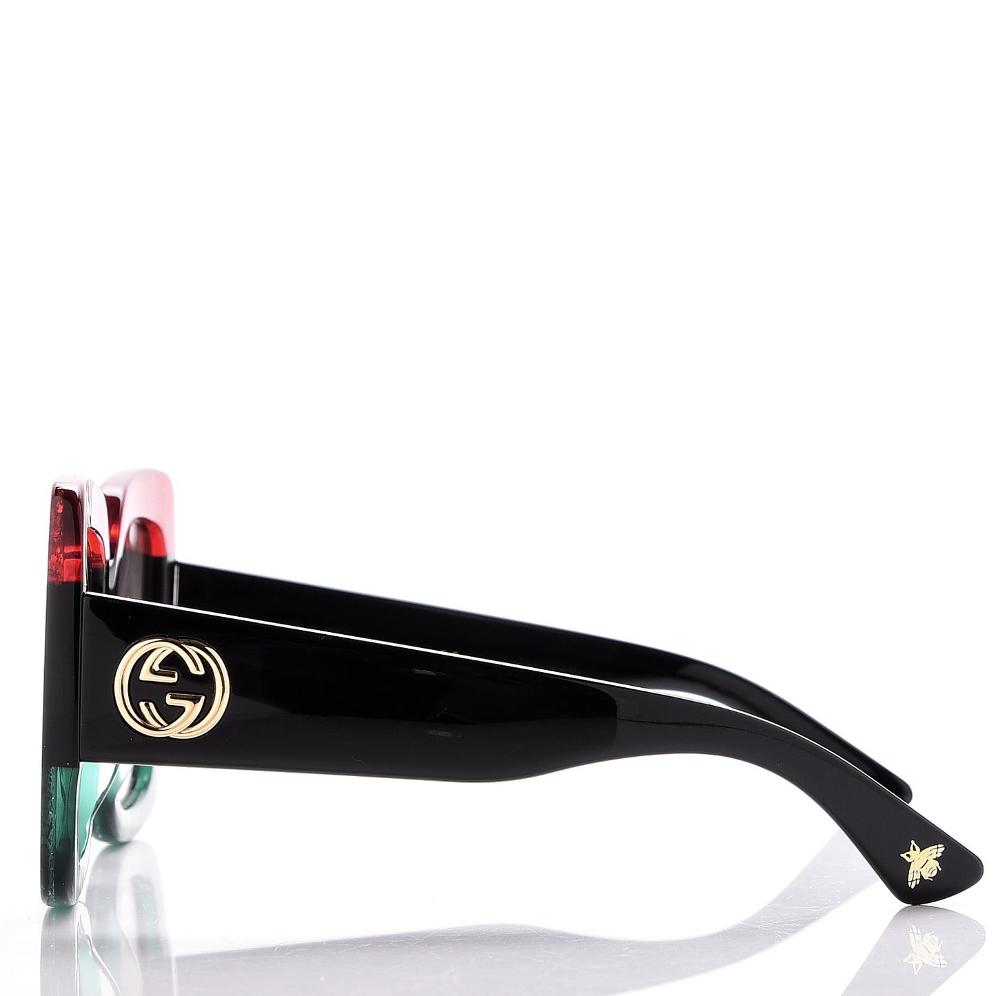 Square Frame GG0083S Sunglasses Glitter Red Black Green