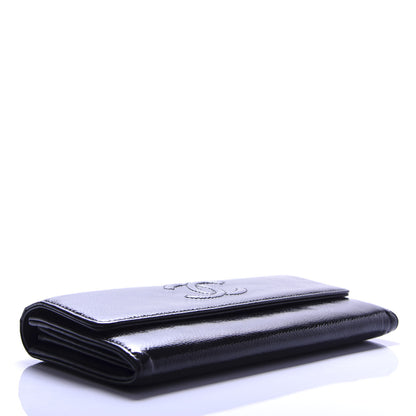 Chanel Patent Caviar Timeless CC Large Gusset Flap Wallet Black 4 of 8