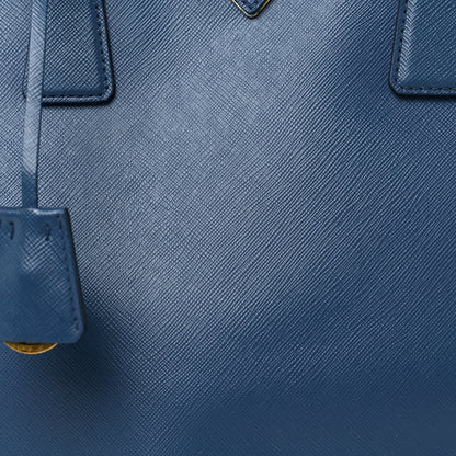 Prada Saffiano Galleria Double Zip Tote Bluette 9 of 16