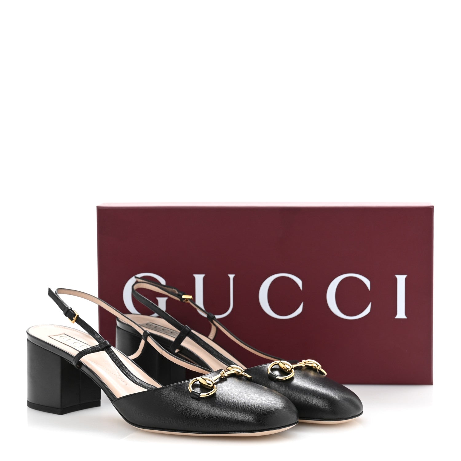 Gucci Malaga Kid Horsebit 70mm Slingback Pumps 40 Black 11 of 11