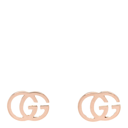 Gucci 18K Rose Gold GG Tissue Stud Earrings 1 of 4