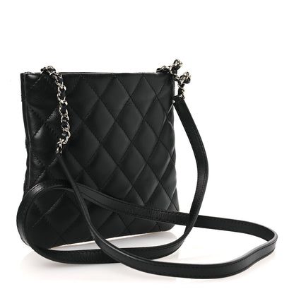 Chanel Lambskin Quilted Uniform Crossbody Bag Black 2 of 12