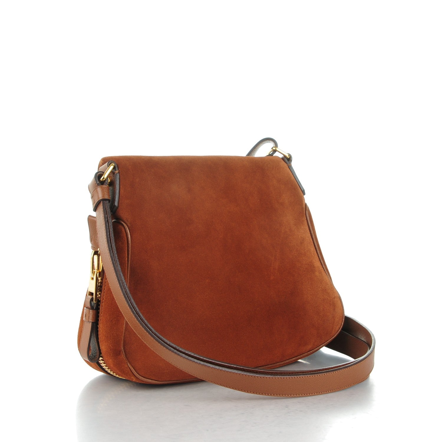 Tom Ford Suede Calfskin Medium Jennifer Crossbody Bag Caramel 3 of 7