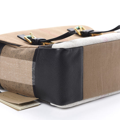 Burberry Canvas Mega Check Large Baildon Messenger Bag Black 7 of 8