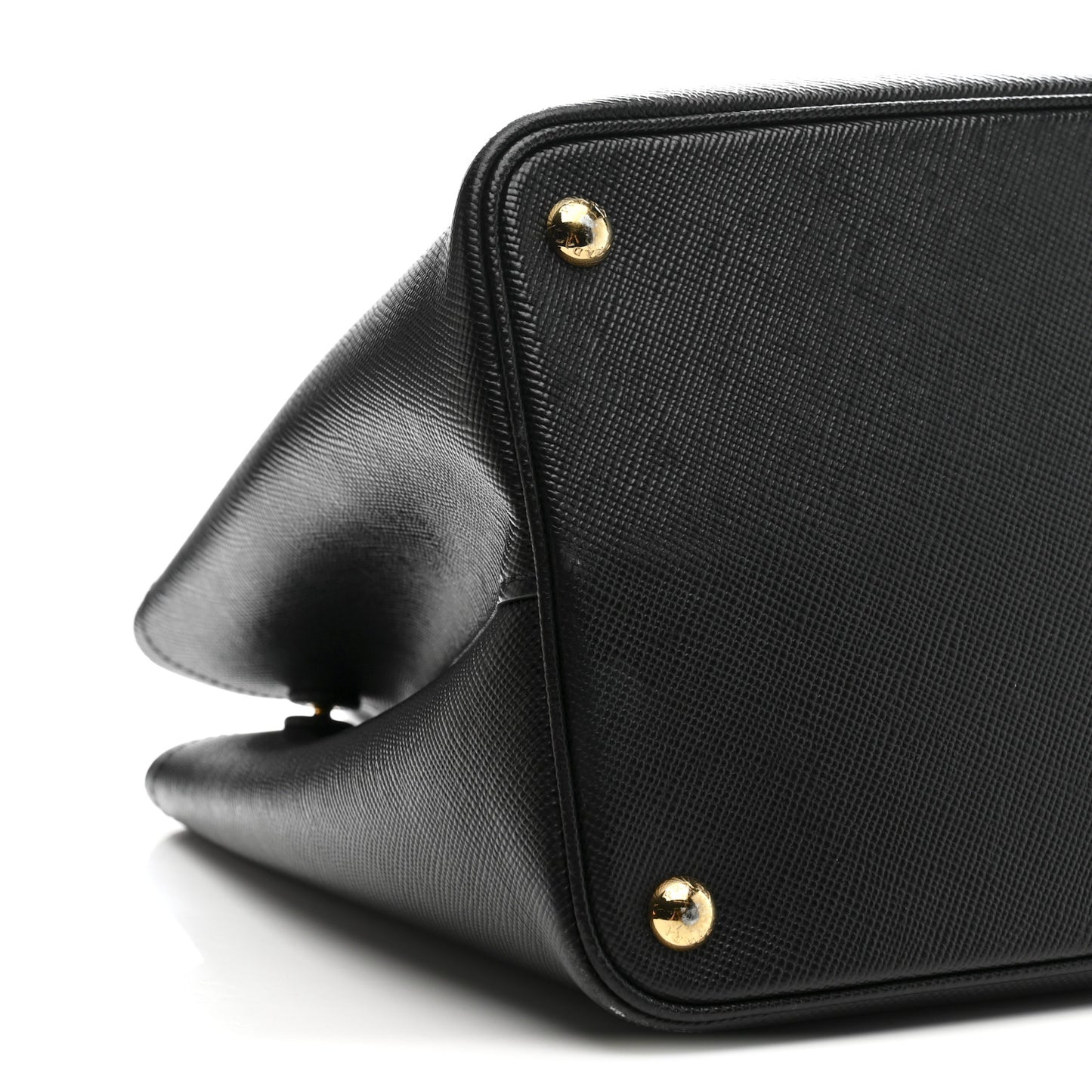 Saffiano Cuir Medium Double Bag Black Fuoco