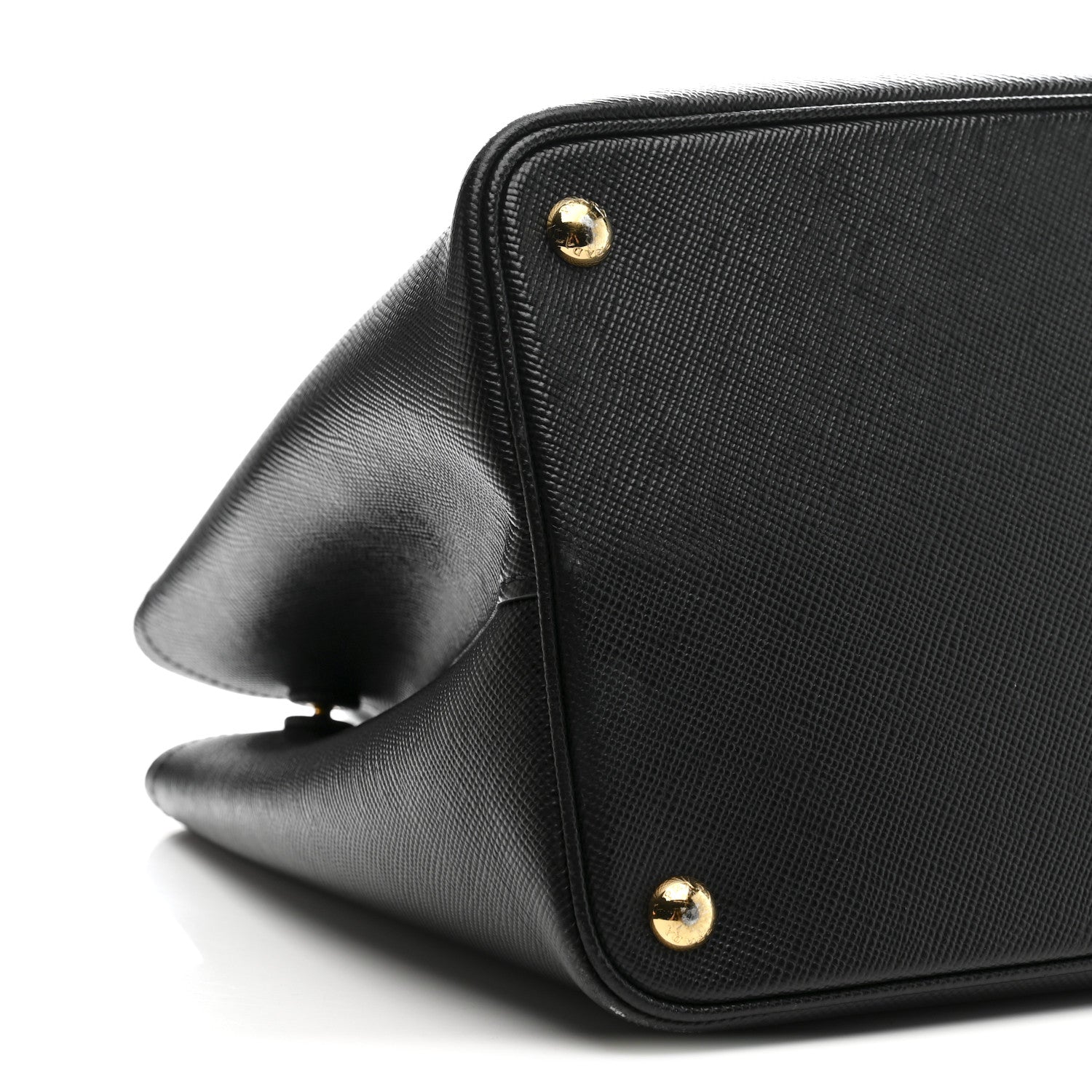 Prada Saffiano Cuir Medium Double Bag Black Fuoco 10 of 13