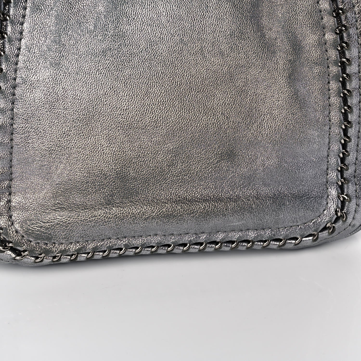 Chanel Metallic Deerskin Luxe Ligne Flap Silver 11 of 11