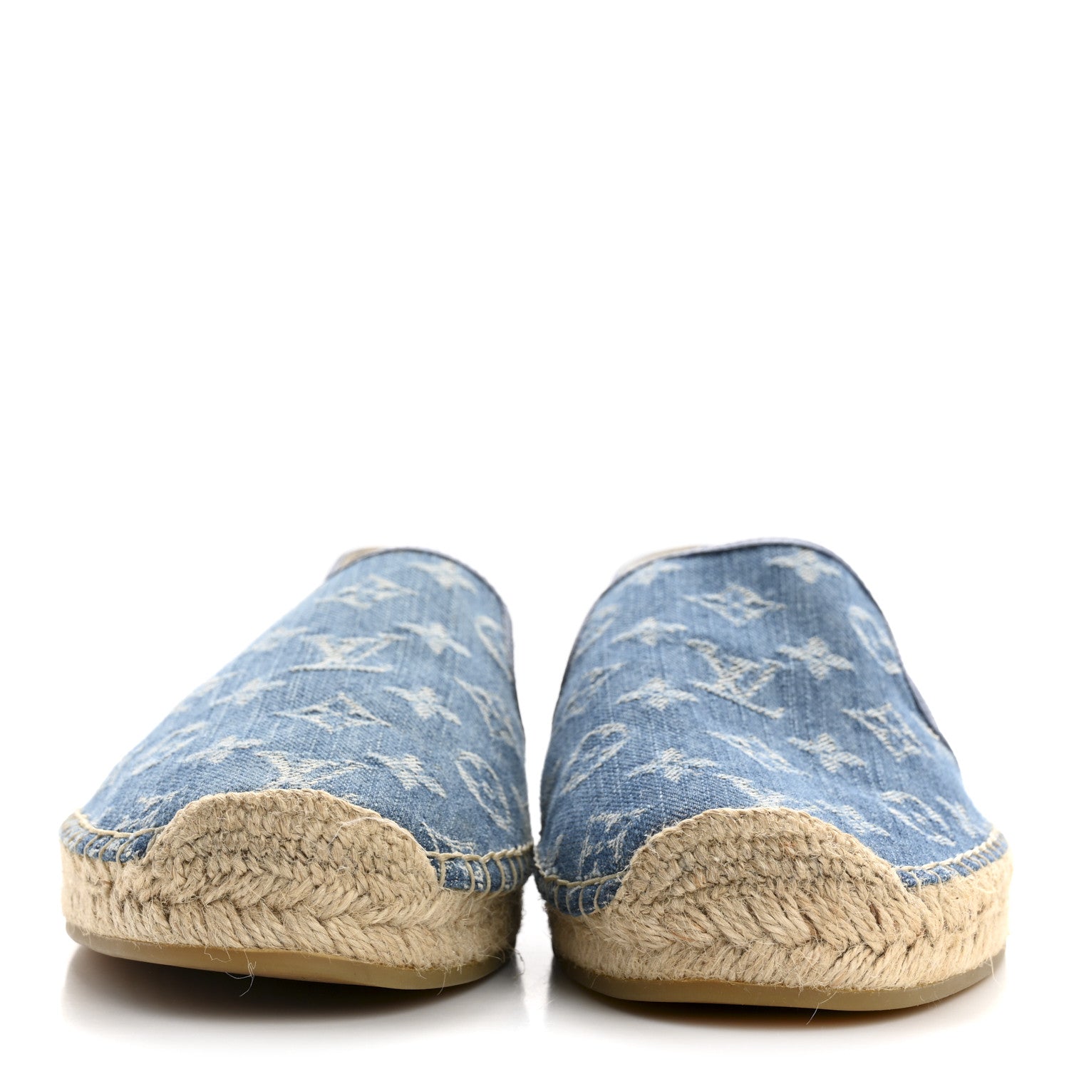 Louis Vuitton Monogram Denim Mens Bidart Espadrilles 9.5 Blue 3 of 11
