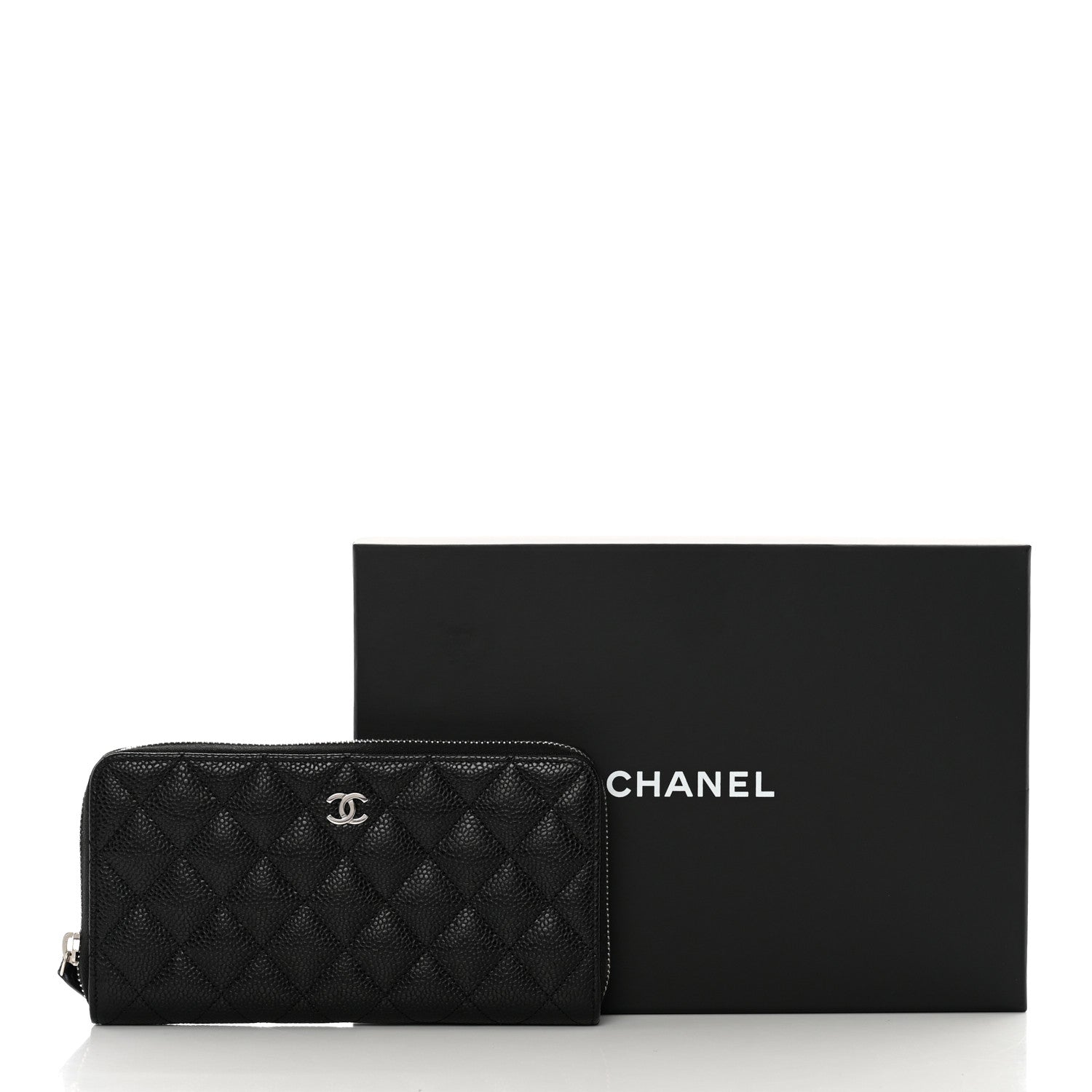Chanel Caviar Quilted Large Gusset Zip Around Wallet Black 13 of 13