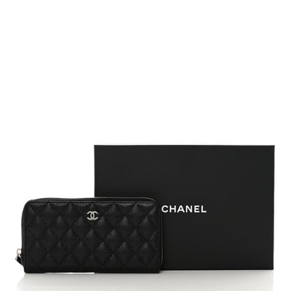 Chanel Caviar Quilted Large Gusset Zip Around Wallet Black 13 of 13