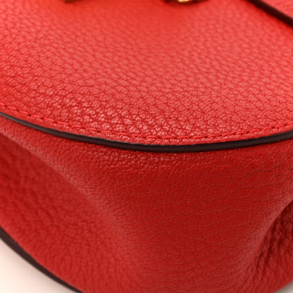 Chloe Grained Lambskin Drew Shoulder Bag Plaid Red 11 of 11