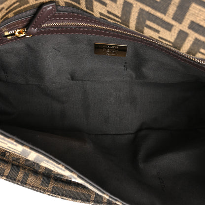 Fendi Fabric Jacquard FF 1974 Multipocket Baguette Tobacco Moro 5 of 9