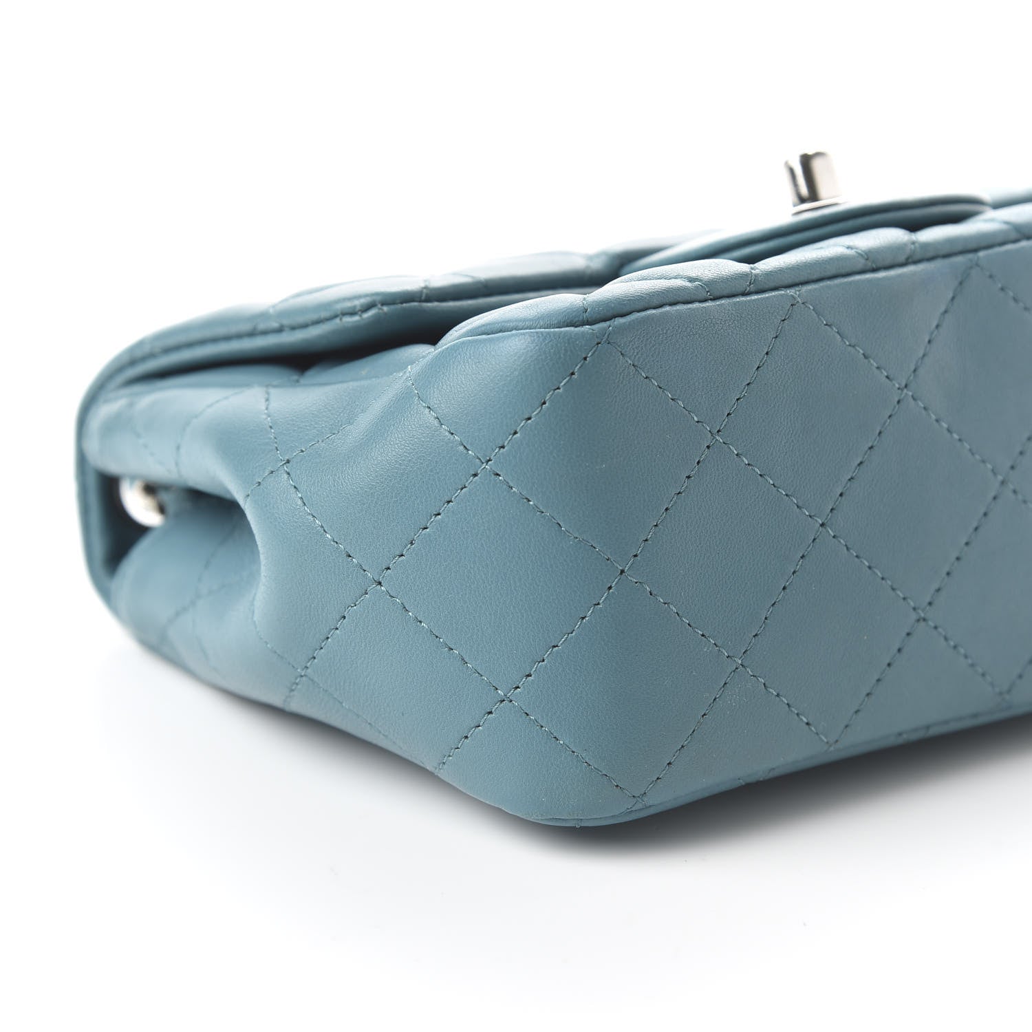 Chanel Lambskin Quilted Mini Square Flap Blue 6 of 10