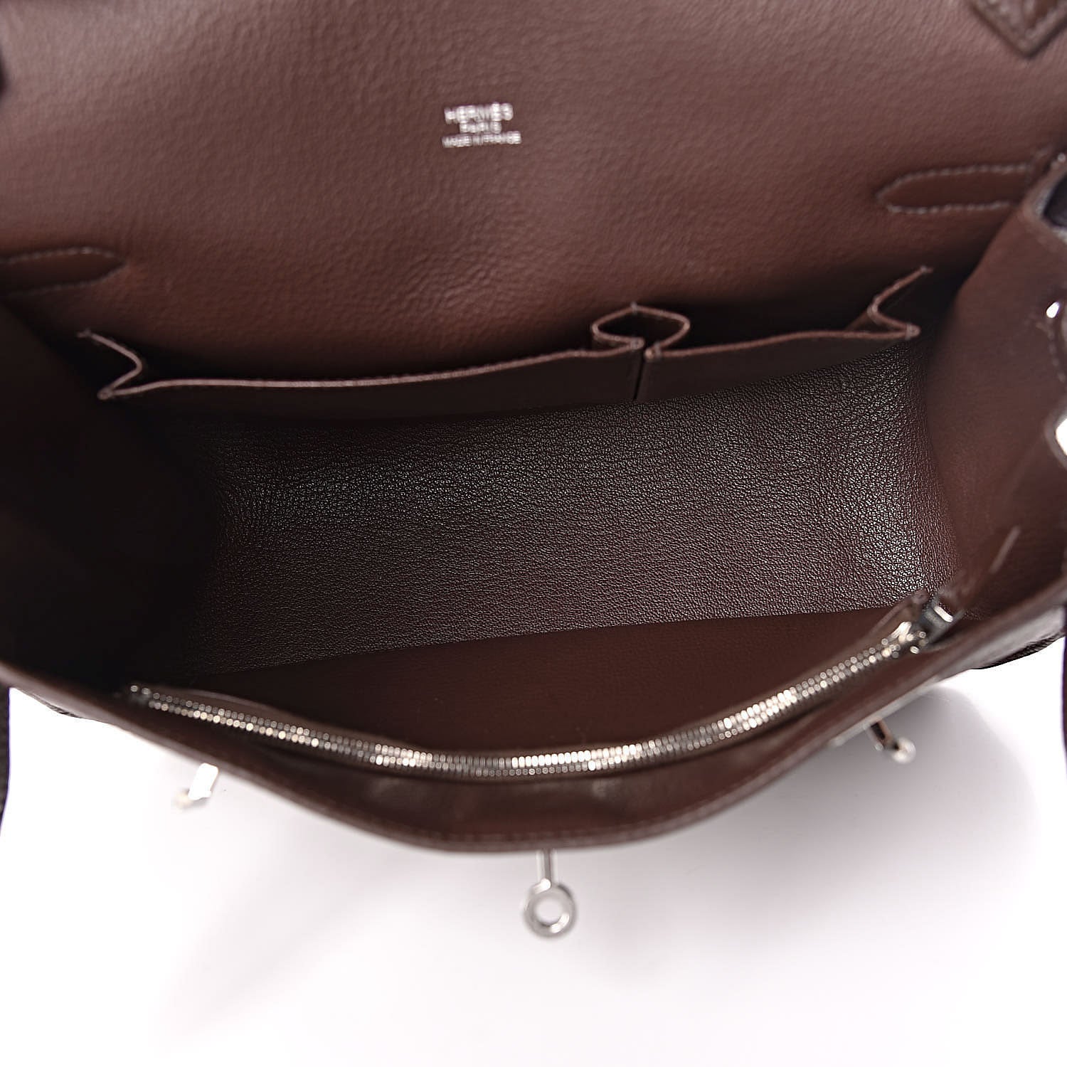 Hermes Taurillon Clemence Jypsiere 28 Chocolate 6 of 11