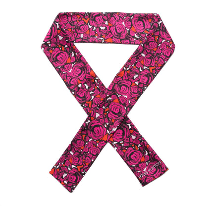 Louis Vuitton Silk Rock'n'Roses Bandeau Berry 1 of 5
