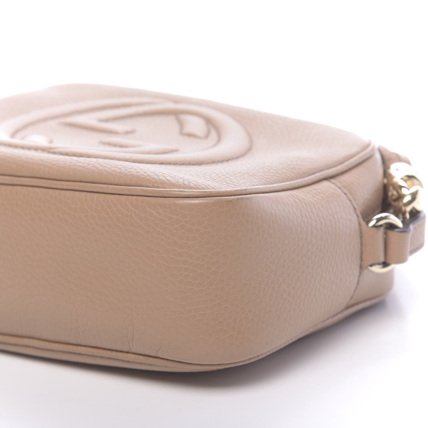 Gucci Pebbled Calfskin Small Soho Disco Bag Rose Beige 9 of 11