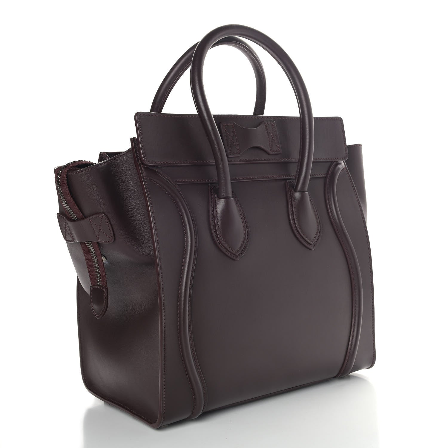 Celine Smooth Calfskin Mini Luggage Burgundy 4 of 11