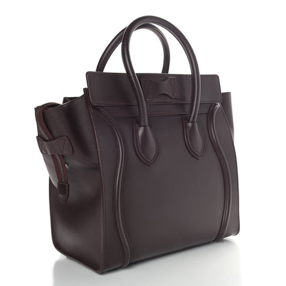 Celine Smooth Calfskin Mini Luggage Burgundy 4 of 11