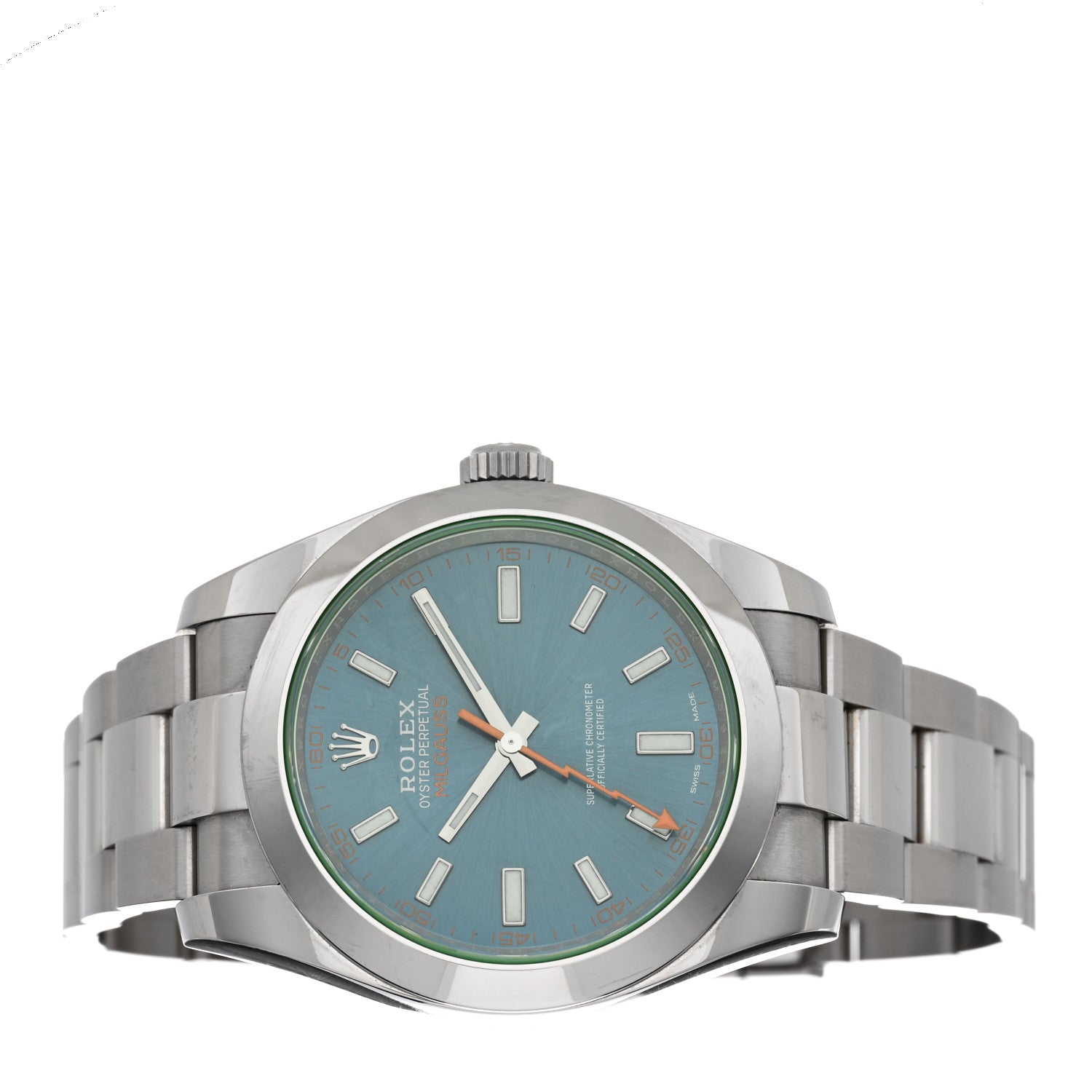Rolex Stainless Steel 40mm Oyster Perpetual Milgauss Watch Z-Blue 116400GV 2 of 5