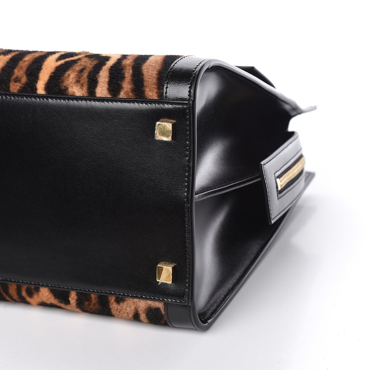 Calf Hair Calfskin Monogram Medium Uptown Tote Black