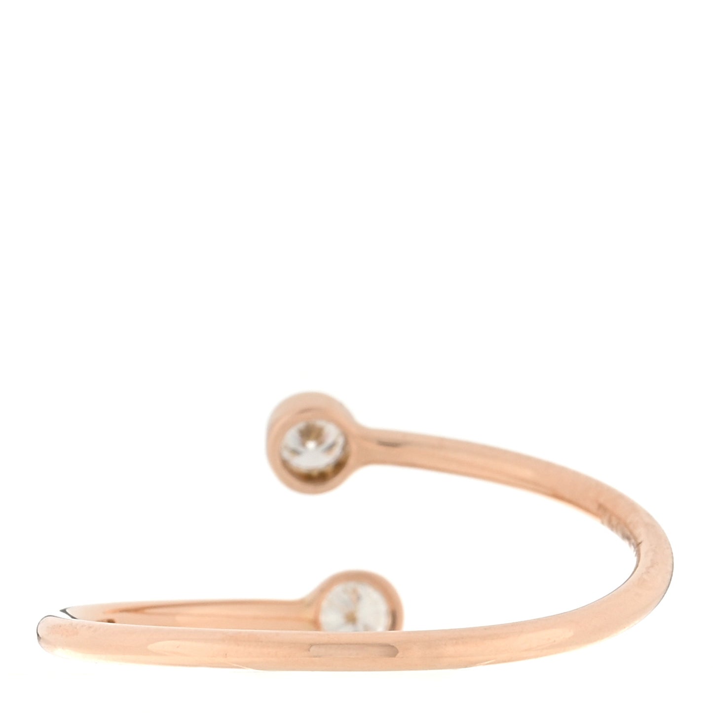 18K Rose Gold Diamond Elsa Peretti Hoop Ring 53 6.25