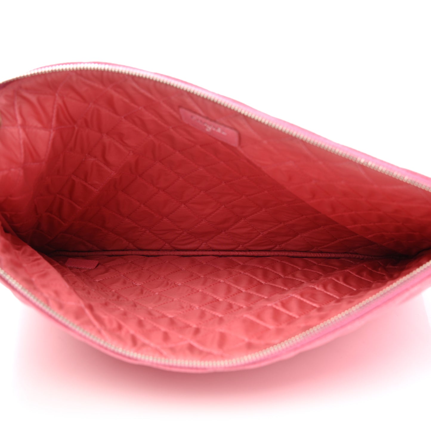 Caviar Quilted Large Cosmetic Case Rose Pink