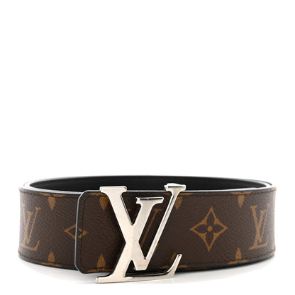 Louis Vuitton LOUIS VUITTON Calfskin Monogram 40mm LV Initiales Reversible Belt 85 34 Black 1 of 6