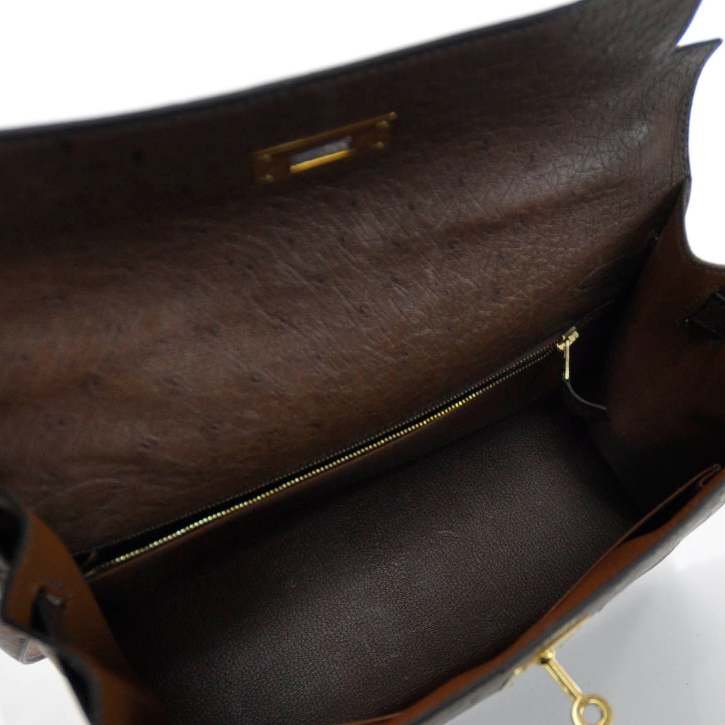 Ostrich Kelly 28 Chocolate